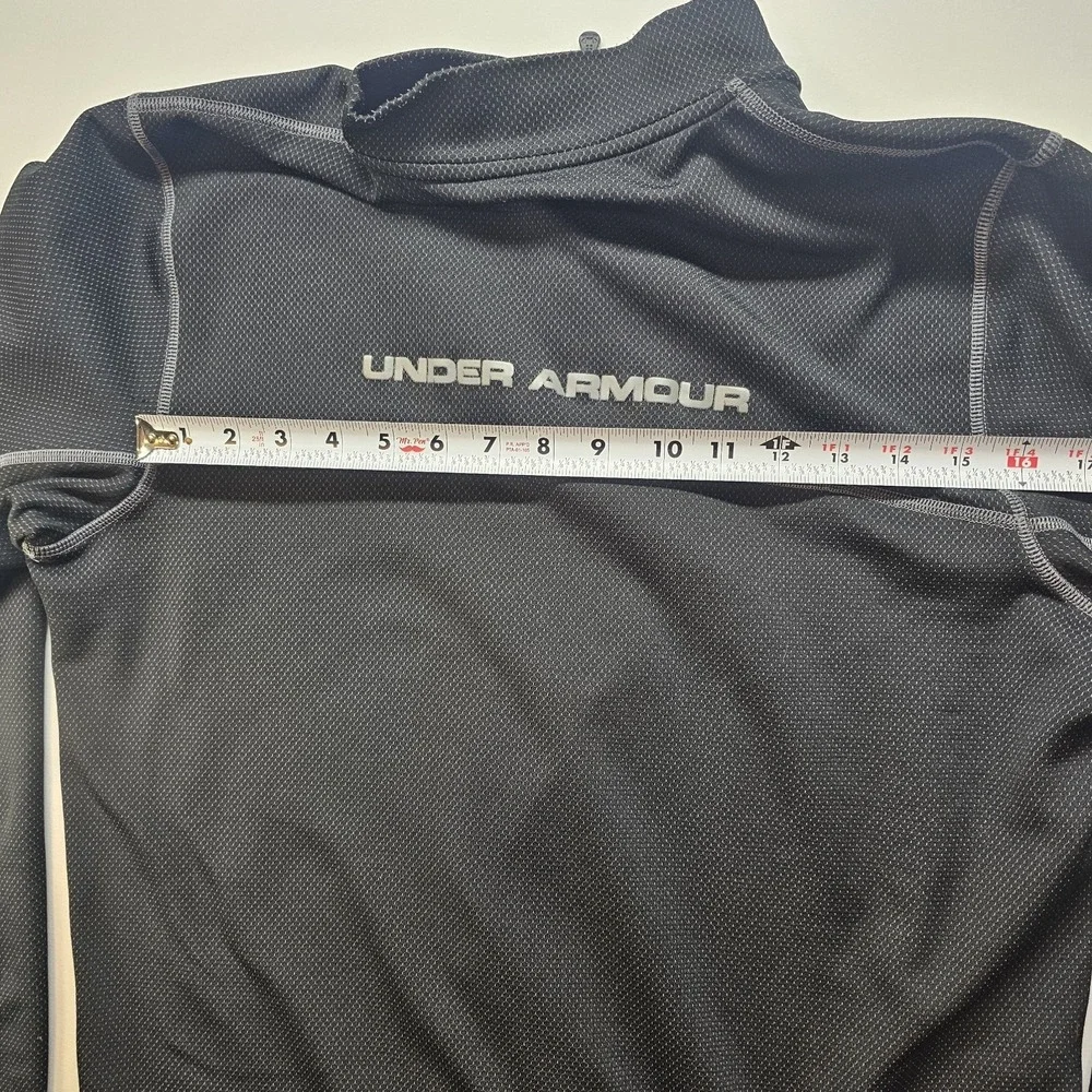 Under Armour ColdGear Men's L Fitted 1/4 Zip Pullover Black Athletic Training‎
